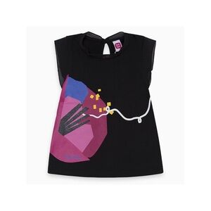Black Graphic Kids Tank Top